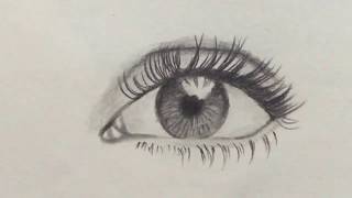 How to draw a eye easy step by step [upl. by Yrrak21]