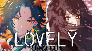 Nightcore ⇢ Lovely  Rock Version SVLyrics [upl. by Salahcin49]