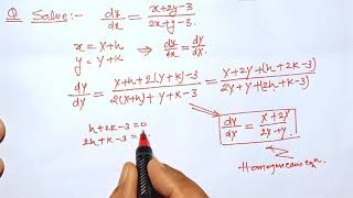 Reducible to Homogeneous differential equations Lecture9 Engineering Mathematics [upl. by Dylan]