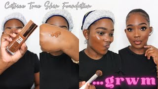 Catrice True Skin Foundation Review ✨🤌🏾  GRWM  Zuki Williams [upl. by Eulalia]