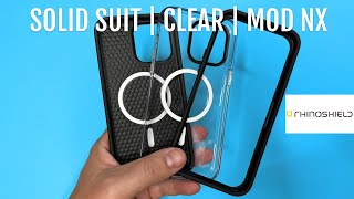 Which Is The Best Rhinoshield Case Clear Case  Solid Suit  Mod NX [upl. by Annoved]