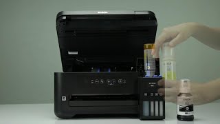 Epson Expression ET2700 How to Fill the Ink Tanks [upl. by Mora537]