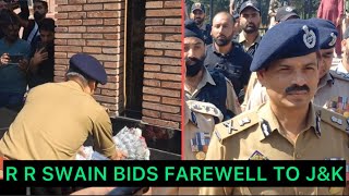 watch  DGP RR Swain bids farewell to Kashmir after three decades [upl. by Itsim191]