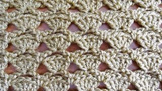 Shell Crochet Stitch  Shells in a row Crochet Stitch Tutorial  Step By Step [upl. by Manus688]