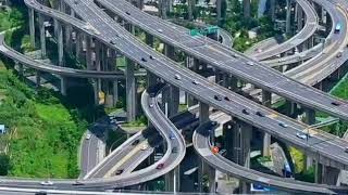 Words biggest and most complicated Overpass Qianchun Interchange in China [upl. by Dickinson142]