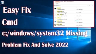 Cmd cwindowssystem32 Missing Problem  How To Fix [upl. by Corissa419]