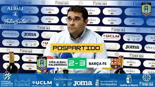 POSPARTIDO Declaraciones del técnico Víctor Beas tras el partido ante Barça FS [upl. by Shandra213]