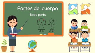 BODY PARTS In SPANISH 🙂 Partes del cuerpo🌟 [upl. by Kehsihba]