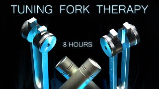 ASMR POWERFUL TUNING FORK VIBRATIONS No Ads Deep Sleep amp Relaxation  No Talking 8 hours [upl. by Roon]