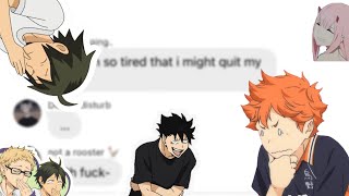 Brutal lyric prank  haikyuu  Read description  Hinata and Yamaguchi prank the teams D [upl. by Aiksas]