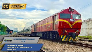 4K KTMB  ERT  JB Sentral  Tumpat  24102  Toshiba Electric  Kempas Baru  2 December 2022 [upl. by Atnauqal875]