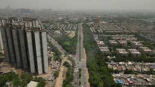 Contrasting Horizons 4K Aerial Forward Motion of Cityscape Duality [upl. by Aitekram]