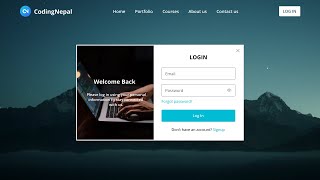 Create Responsive Website with Login amp Registration Form  HTML CSS and JavaScript [upl. by Fulviah369]