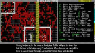 Dwarf Fortress Video Tutorial part 26  Floodgates Levers and Bridges [upl. by Baten884]