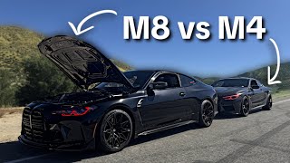 BMW M8  M4 Terrorizing Canyons Mexico Racing POV Drive [upl. by Atnuahc]