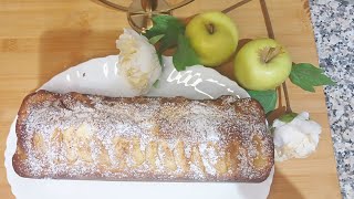 كيك التفاح 🍏 كيجي معسل سهل التحضير وجد لذيييذ😋Cake au pommes 🍎 [upl. by Serge]