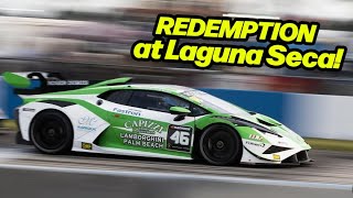 UNSEEN FOOTAGE  Laguna Seca Super Trofeo 2023  REDEMPTION after bogus call [upl. by Yokoyama]