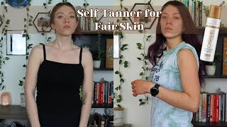 Self Tanner for Fair Skin  Mine Tan Caramel Self Tanning Foam Review [upl. by Gannes336]