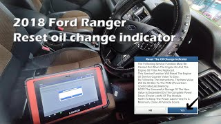 2018 Ford Ranger reset oil change indicator with LAUNCH X431 PAD V [upl. by Stucker562]