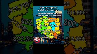 PKB na mieszkańca w Polskich Województwach GDP per capita in polish Voivodeships geography polska [upl. by Mahau96]