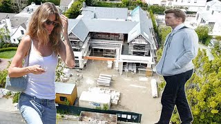 Gisele Bündchen and Tom Brady visit each others new home which is still under construction after [upl. by Akinal569]