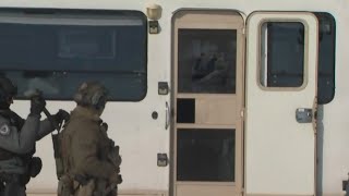 Tactical units breach ‘Freedom Convoy’ motorhome  Ottawa protests [upl. by Arreyt]