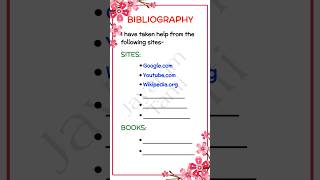 how to write bibliography  how to write bibliography in project file  bibliography for school [upl. by Nodnahs]