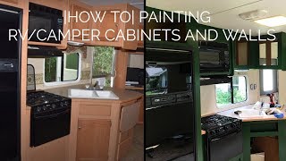 HOW TO PAINT RVCAMPER CABINETS amp WALLS [upl. by Walford]