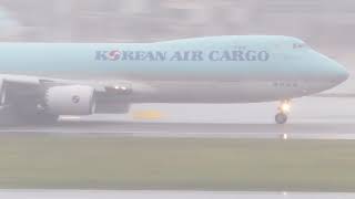 Korean Air Cargo Boeing 7478B5F HL7624 Takeoff at Seoul Incheon Airport to LAX [upl. by Redneval141]