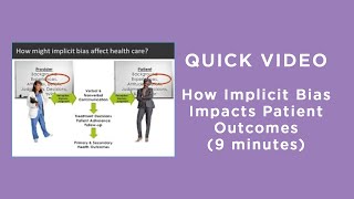 How Implicit Bias Impacts Patient Outcomes [upl. by Tertias]