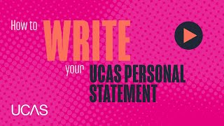 How to write your UCAS personal statement [upl. by Durer50]