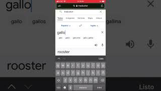 Escribe gallo en el traductor de Google [upl. by Romina]