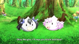 Hyperdimension Neptunia The Animation  Verts video game simultaorDogoo Neptune vs Dogoo Noire [upl. by Anidualc]