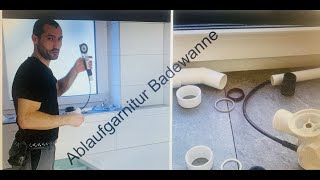 Anleitung Badewanne AblaufgarniturAnschlussset bathtub connection set [upl. by Melania]