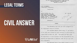 Legal Term Civil Answer [upl. by Niarb40]