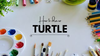 How to draw turtle easy  how to draw turtle for kids how to draw turtle colour [upl. by Ytteb63]