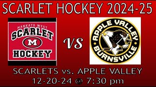 Mankato West Varsity Boys Varsity Hockey vs Apple Valley [upl. by Penelopa48]