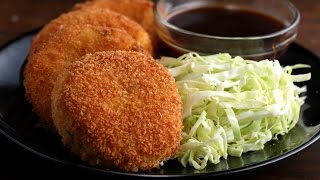 JapaneseStyle Ham amp Cheese Croquettes Korokke [upl. by Mila104]