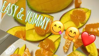 CUTTING ORANGE AND MANGO FRUIT SALADE LIVE ASMR LIVE AMSR [upl. by Erotavlas]