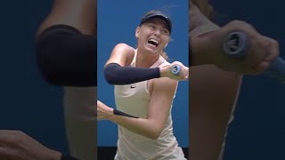 Maria Sharapova hits 2 LEFTY forehands in stunning point 👀 [upl. by Anayk599]