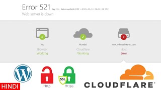 How to Fix Error 521  Web Server Down  Cloud Flare Google Chrome Firefox  Hindi [upl. by Anitnahs]
