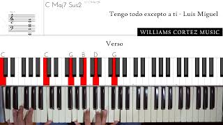 TENGO TODO EXCEPTO A TI  LUIS MIGUEL PIANO TUTORIAL [upl. by Ahael]