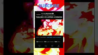 TANJIRO VS UPPERMOON 4 demonslayer 🌌trendingshorts virlalshorts youtubeshorts infinitycastle [upl. by Atiker]