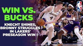 Dalton Knecht Shines in Lakers Win While Bronny Struggles – Surprising Preseason Highlights [upl. by Ssac]