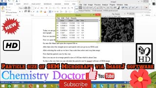 how we find particle size from Scanning electron microscopy SEM using ImageJ software englishurdu [upl. by Nerhe]