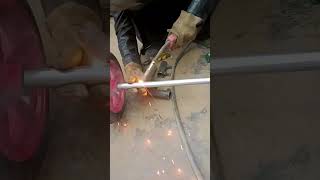 Micro soil tilling frame welding process [upl. by Aninat484]