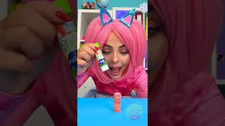 Hiding candies in school 🏫 candy sweets gummy diy school handmade stationery [upl. by Alle671]