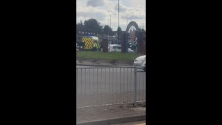 SALTLEY GATE ROUNDABOUT Car Accident 17921 HD 720p [upl. by Elleirda]