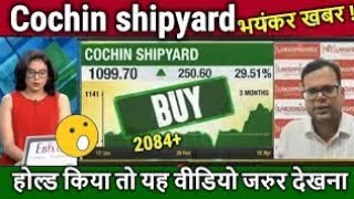 Cochin shipyard share latest news  hold or sell  Cochin shipyard share target  Cochin shipyard [upl. by Warenne]