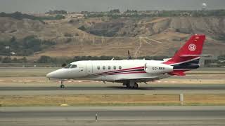 Private Cessna Citation Latitude ECNKH Taxing Madrid Barajas LEMD [upl. by Bayless]